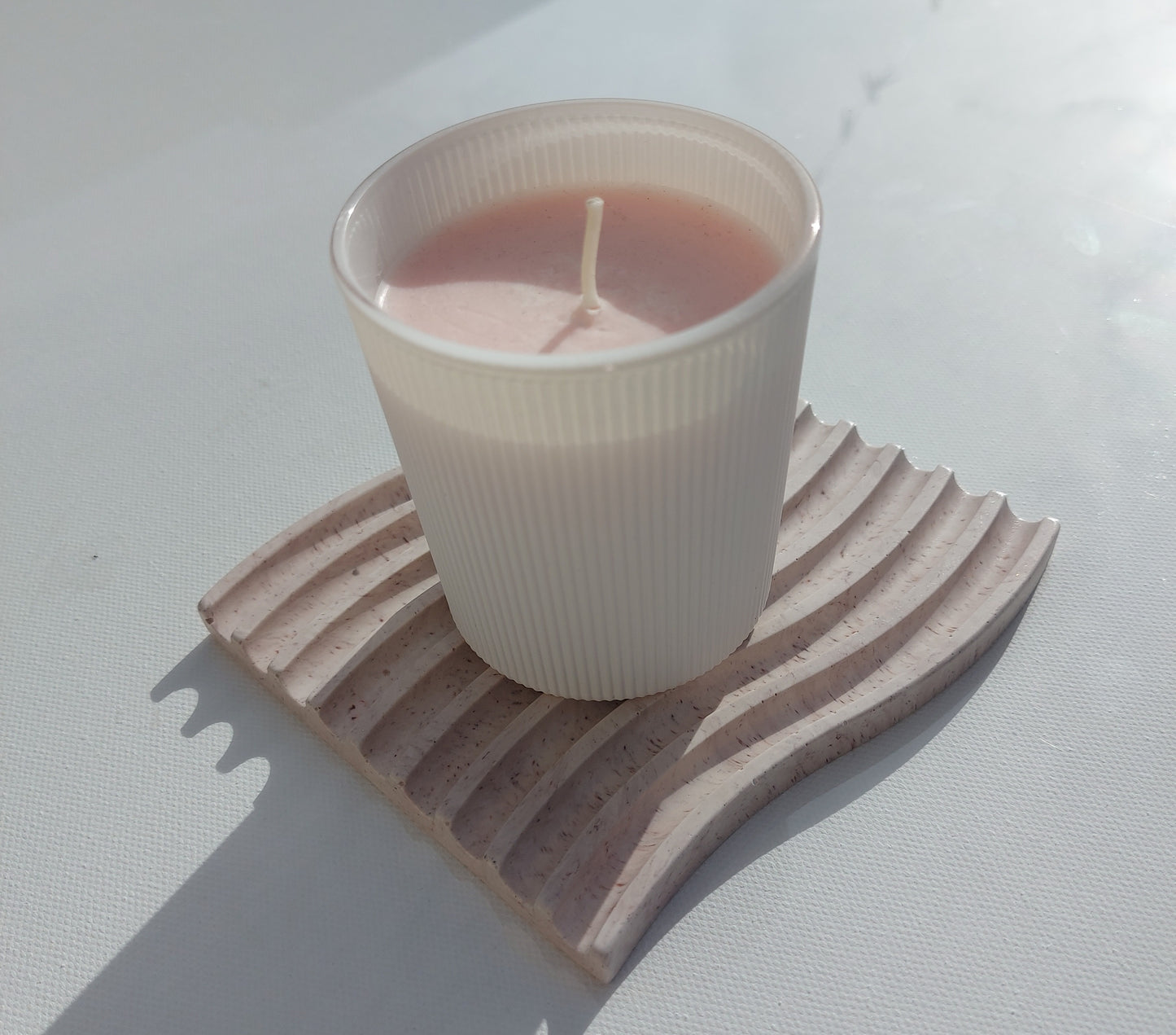 Small Wavy Jewellery tray ( cream/brown )