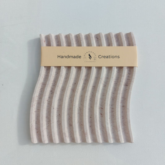 Small Wavy Jewellery tray ( cream/brown )