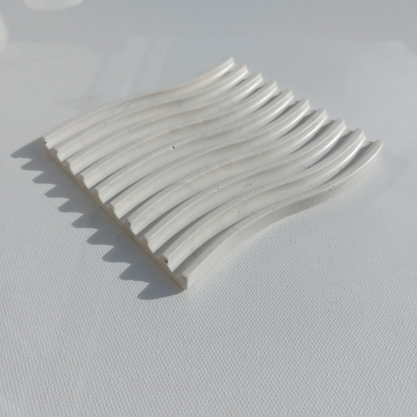 Small Wavy Jewellery Tray - White
